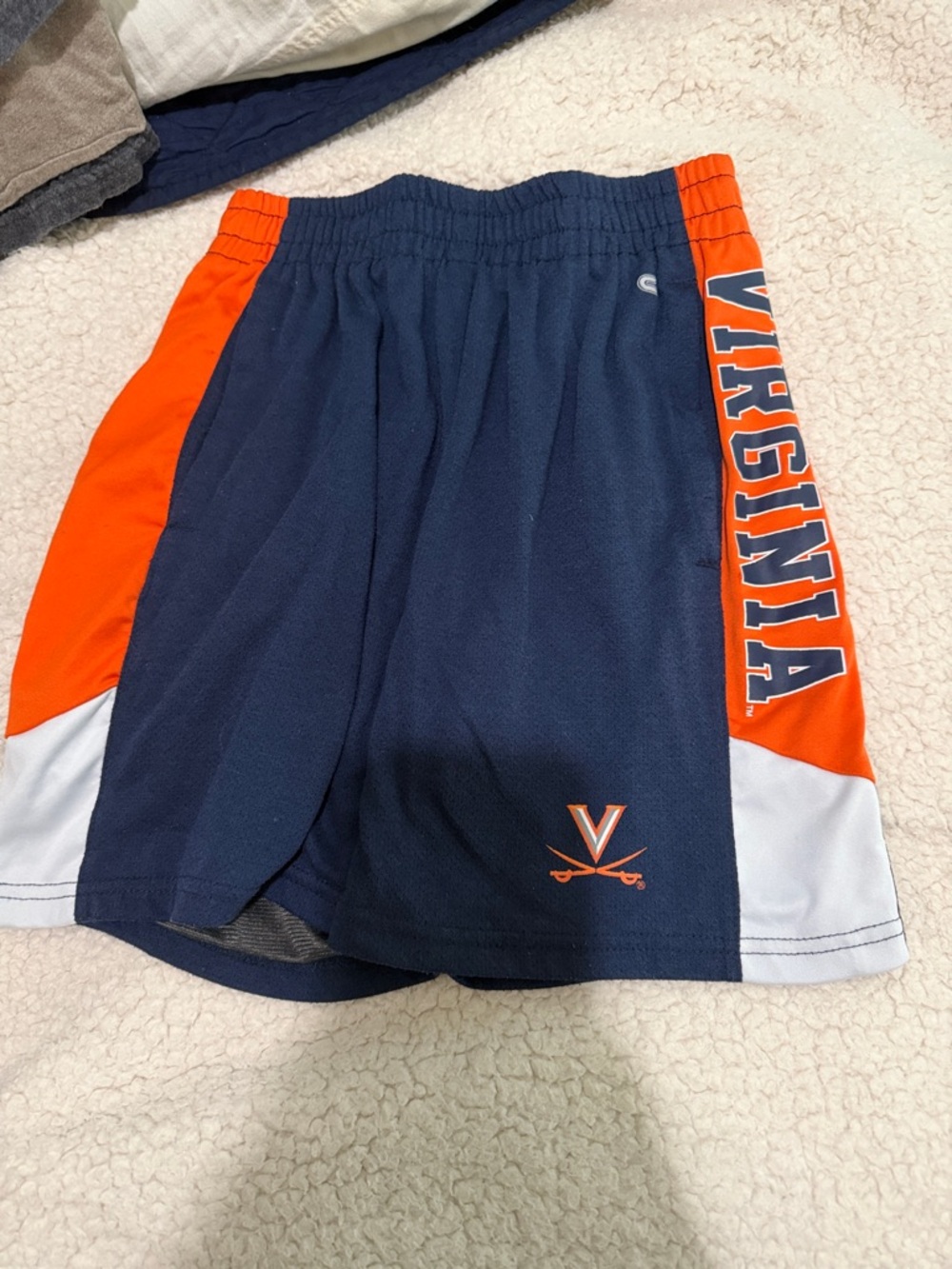 UVA  Navy and Orange Virginia Cavaliers Athletic Shorts